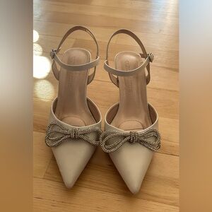 White bridal shoes